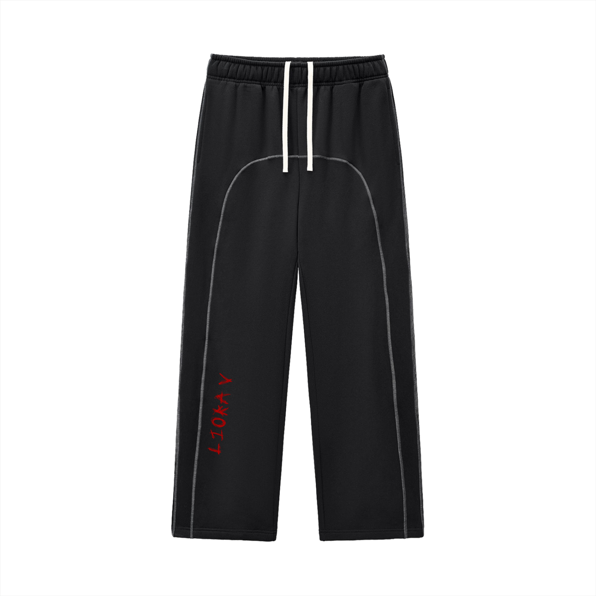 Contrast-Stitched Fleece Sweatpants