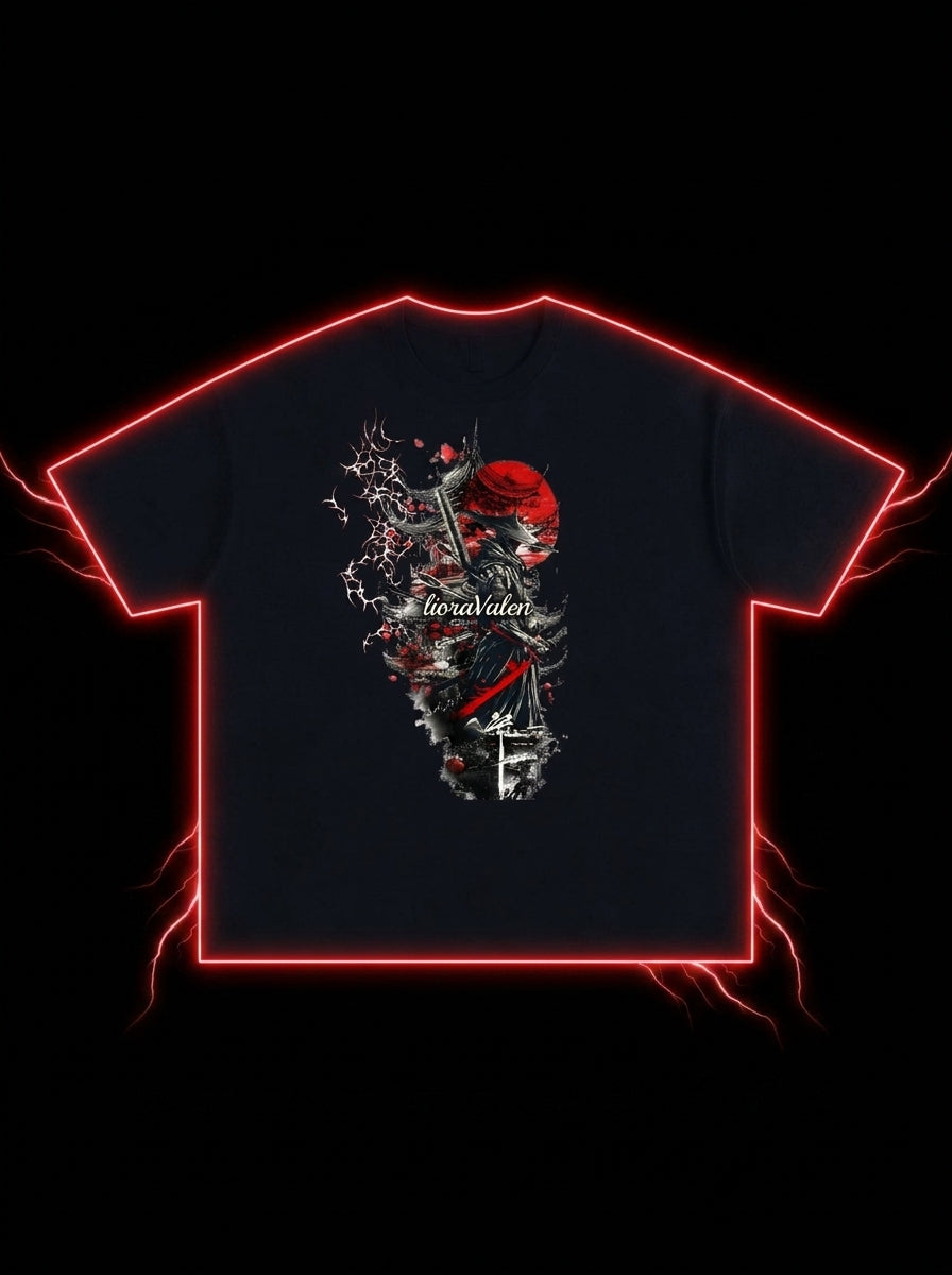 Crimson Abyss -Unisex Oversized Cotton T-Shirt