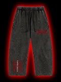 Snow Wash Drawstring Cotton Pants