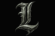 Decorative letter 'L' on a transparent background