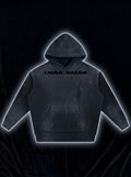 Vintage Washed Frayed Fleece Hoodie