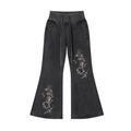 Vintage Washed Flared Fleece Pants