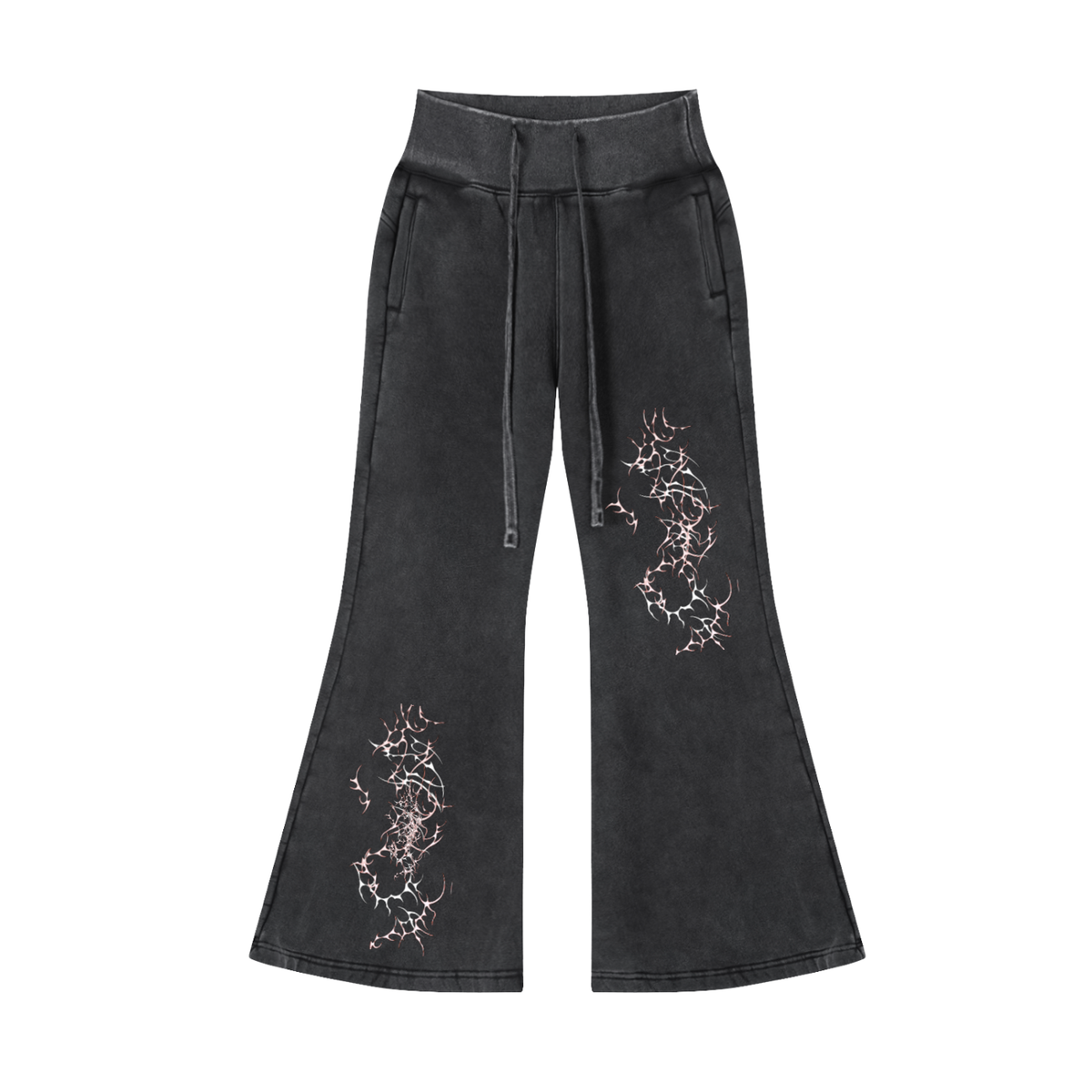 Vintage Washed Flared Fleece Pants